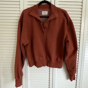 Aritzia Wilfred Free button up sweatshirt